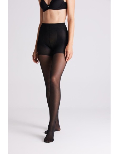 PANTY REDUCTOR 40DEN NEGRO-CAMISETAS INTERIORES Y ROPA DEPORTIVA